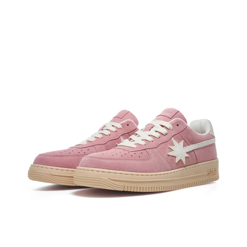 Starwalk Soldier Anti-Slip Wear-Resistant Lightweight Breathable Low-Top Skateboard Shoes Unisex Pink-2
