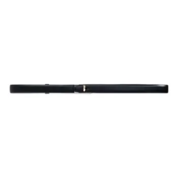 Furla Eyelet Detail Design Leather Belts Women's Black -