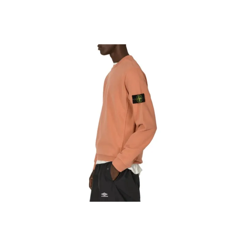 STONE ISLAND Fleece Garment Dyed Crewneck-3