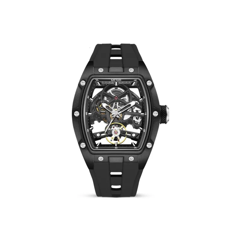 MEGIR Mechanical Movement Watch Men's Watches White Dial-2
