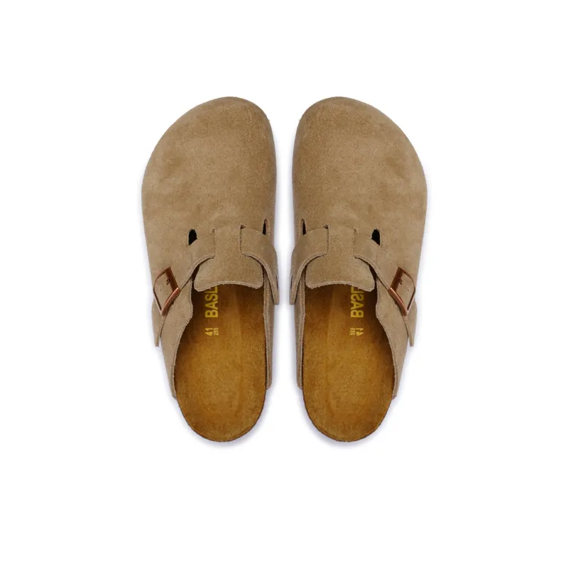 BASLS Cork Sole Rubber Sole Antibacterial Wrap toe Slippers Unisex-9