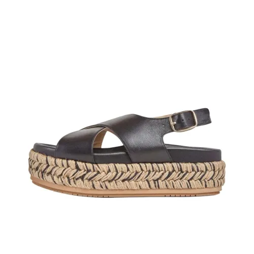 Paloma Barceló One Strap Sandals 4cm Women's Black Brown