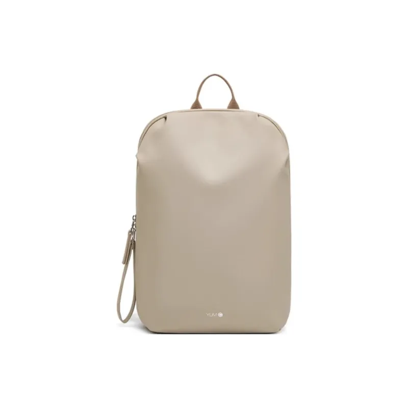 Y.U.M.C. Artificial Leather Backpack Medium Size Women's Khaki Black/Red/Pink-0