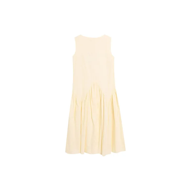 BVODE Sleeveless Dress Women's Almond Yellow-1