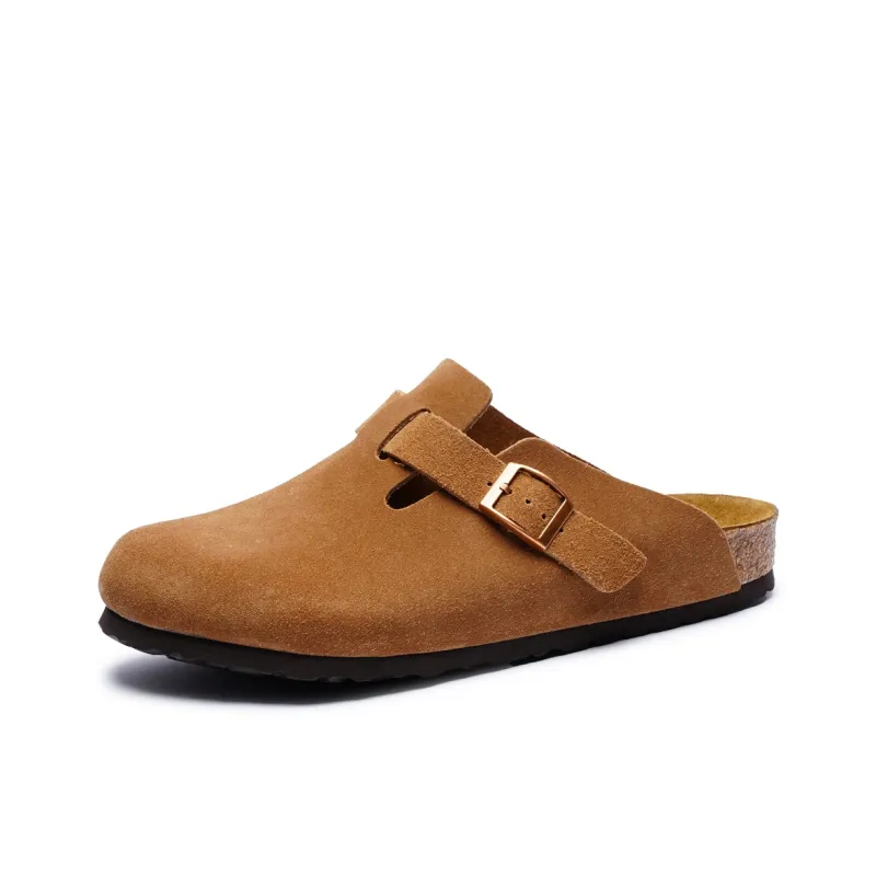 BASLS Cork Sole Rubber Sole Antibacterial Wrap toe Slippers Unisex-13