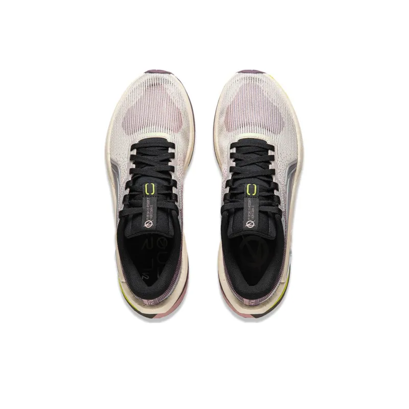 LINING Furious Rider 7.0 V2 Running Shoes Women's Low Top Rock White Gray/Frost Dusty Purple-3