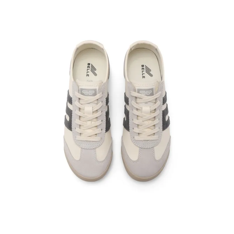 BELLE Casual Shoes Women's Low Top Gray/Apricot-2
