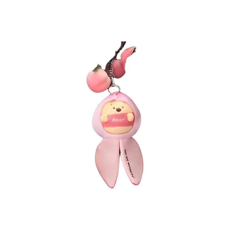 Disney Peachy Collection Winnie The Pooh Dolls Plush Pendant 12cm High 6.5cm Length-1