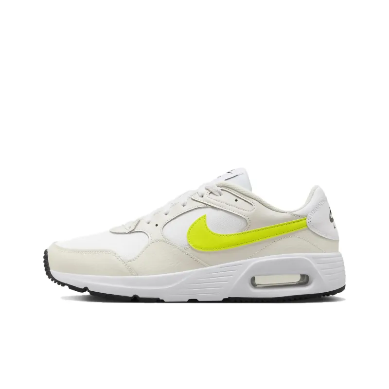 Nike Air Max SC Slip Resistant, Breathable, Lightweight Low Top Casual Running Shoes Men's White Beige-0