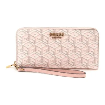 GUESS Synthetic Leather Wallet Regular Women's Light Pink