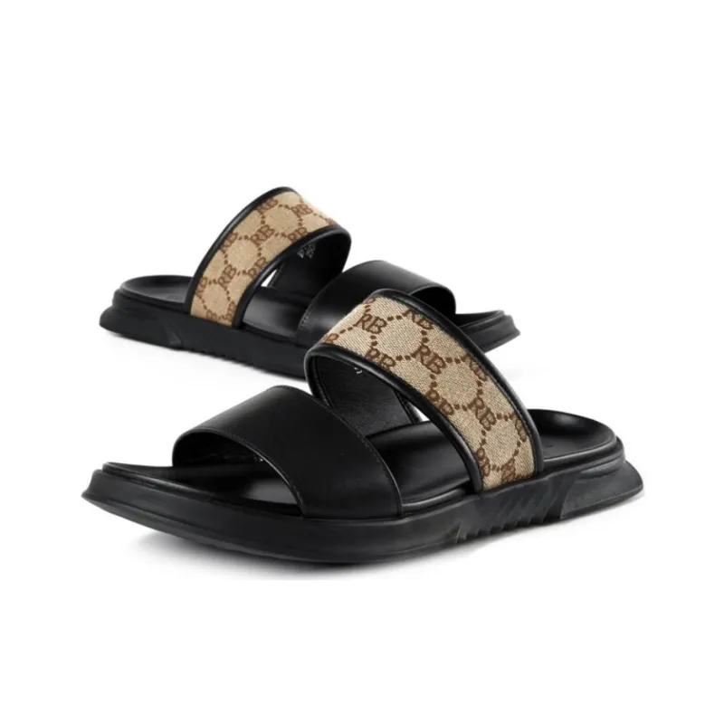 Raidy Boer Abrasion Resistant Slide Slippers Men's Black-3
