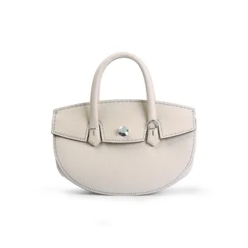 EHM Zhi Li Series Cow Leather Crossbody Bag, Handbag Regular Women's Ecru