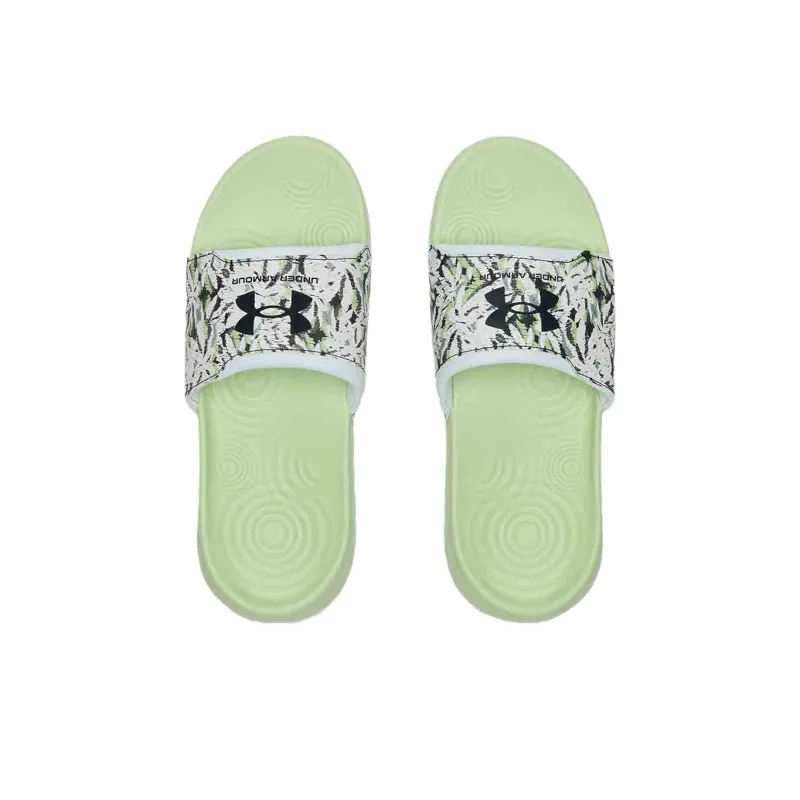Under Armour Ignite EVA Slip Resistant Abrasion Resistant Slide Slippers Women's Vintage Light Green-3