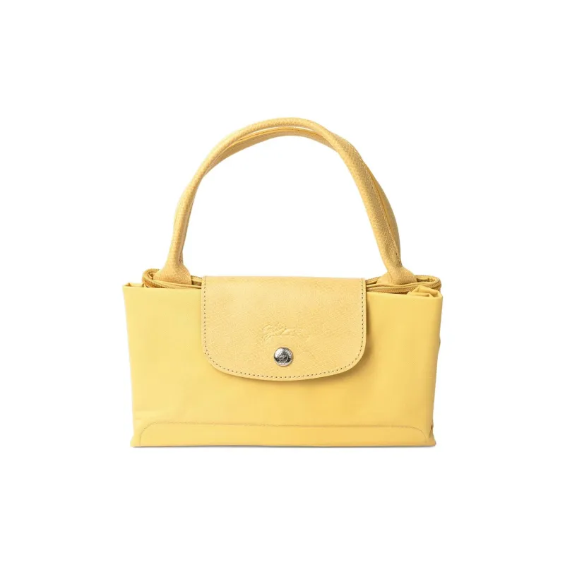 LONGCHAMP Le Pliage Recycled Polyamide Canvas Canvas Bag Dumpling Bag Handbags Medium Size Women's Yellow-5