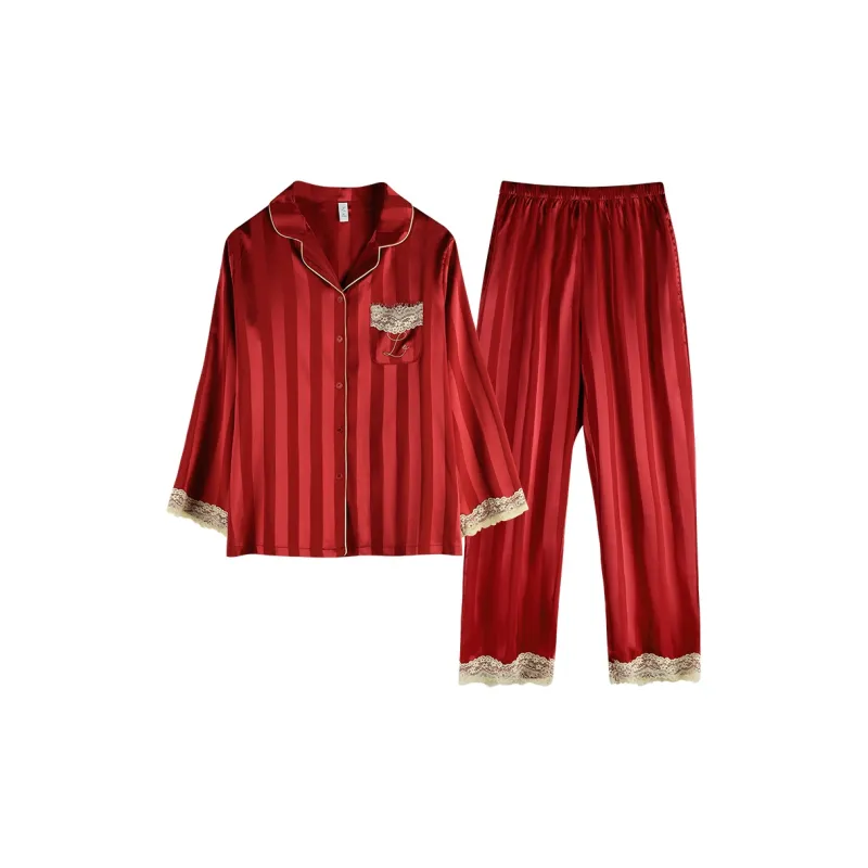 Xuan Liang Pajama Set Women's Cherry Red-0