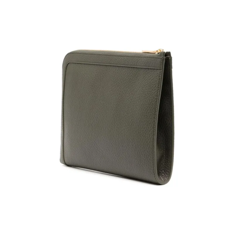 THOM BROWNE· Cow Leather Clutch Regular Men's Dark Green-1