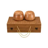 New Yunzi+High-Lid Bamboo Canister+Original Portable Chess Box (Includes Spare Pieces+Instruction Manual)
