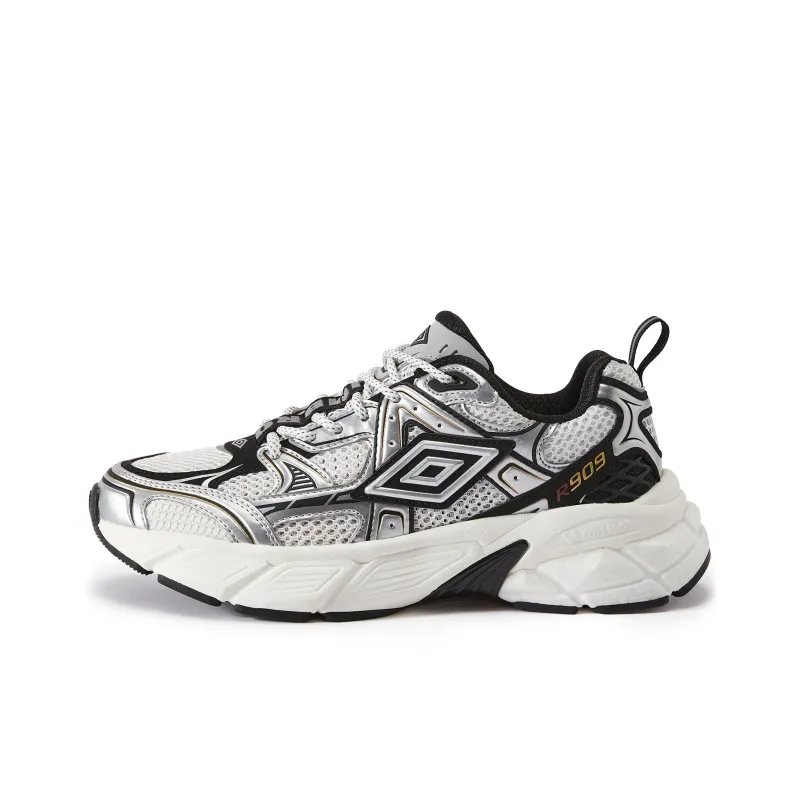 Umbro Anti-Slip Wear-Resistant Low-Top Casual Shoes Unisex Silver White-30