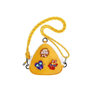 VAOPER Nylon Crossbody Bag Triangle Bag Small Size Unisex Yellow