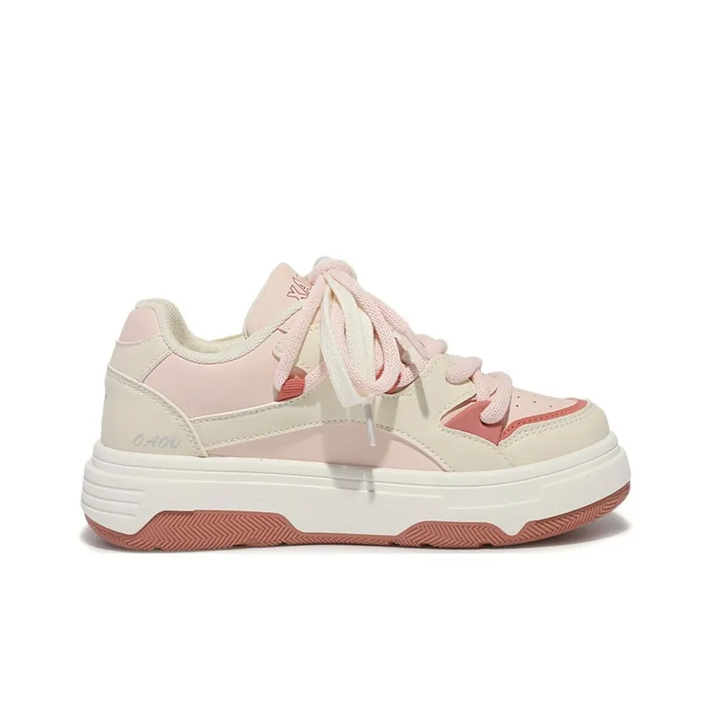 OAOQ Cushioning Wear-Resistant Low-Top Skateboard Shoes Women's-8
