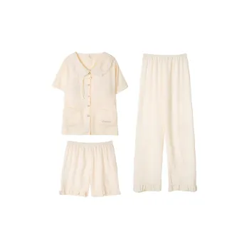 CAIHENGTONG Pajama Set Women's Pocket Letter