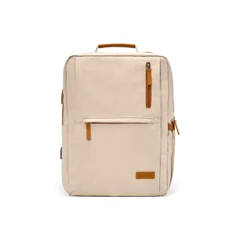 TTaG．baG Oxford Backpack Regular Unisex White & Brown