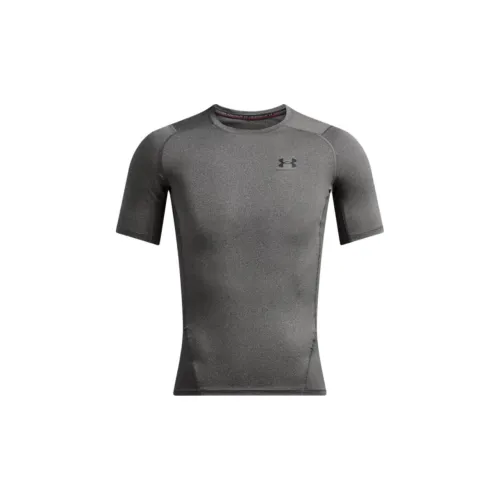 Under Armour HeatGear T-Shirts Men Carbon Gray/Black