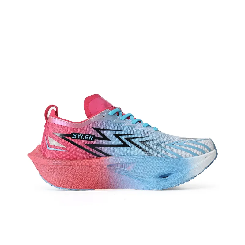 BYLEN Cushioning Rebound Impact-Resistant Breathable Low-Top Running Shoes Unisex Red And Blue Knight-3