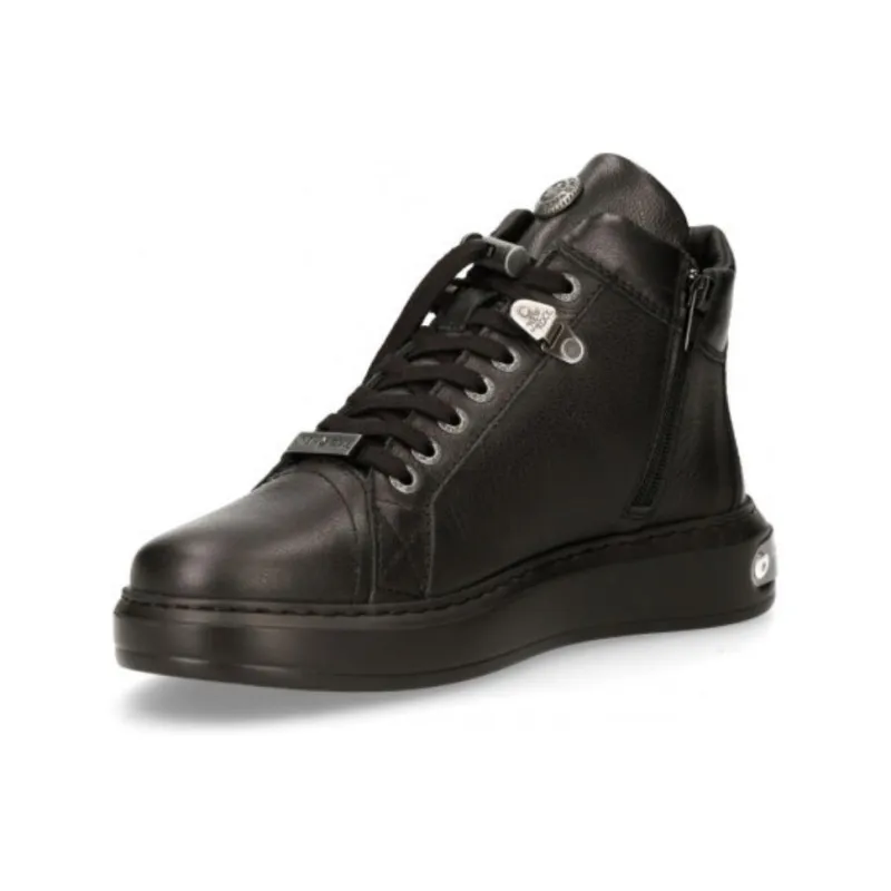 NEW ROCK High-Top Skateboard Shoes Women's Black-1