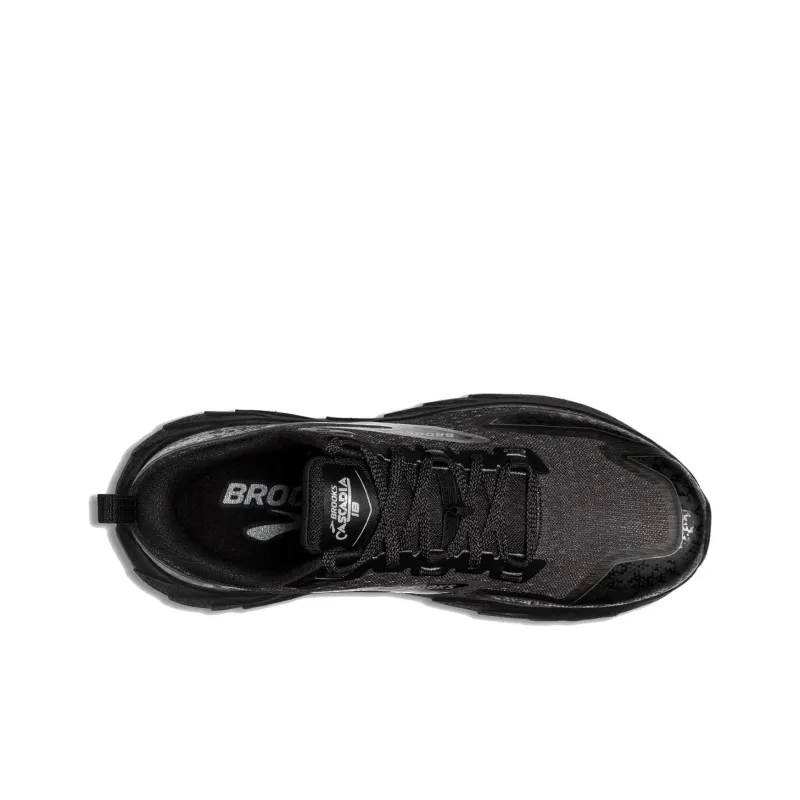 Brooks Cascadia18 Anti-Slip Wear-Resistant Low-Top Running Shoes Women's Black-2
