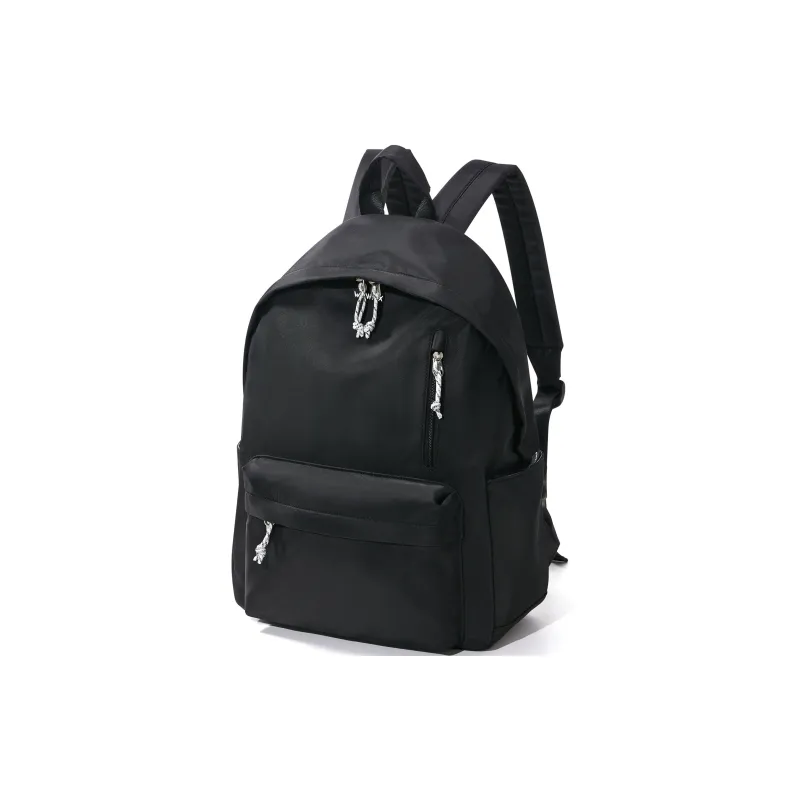 WONHOX Fabric Laptop Backpack Regular Unisex Black/White-2