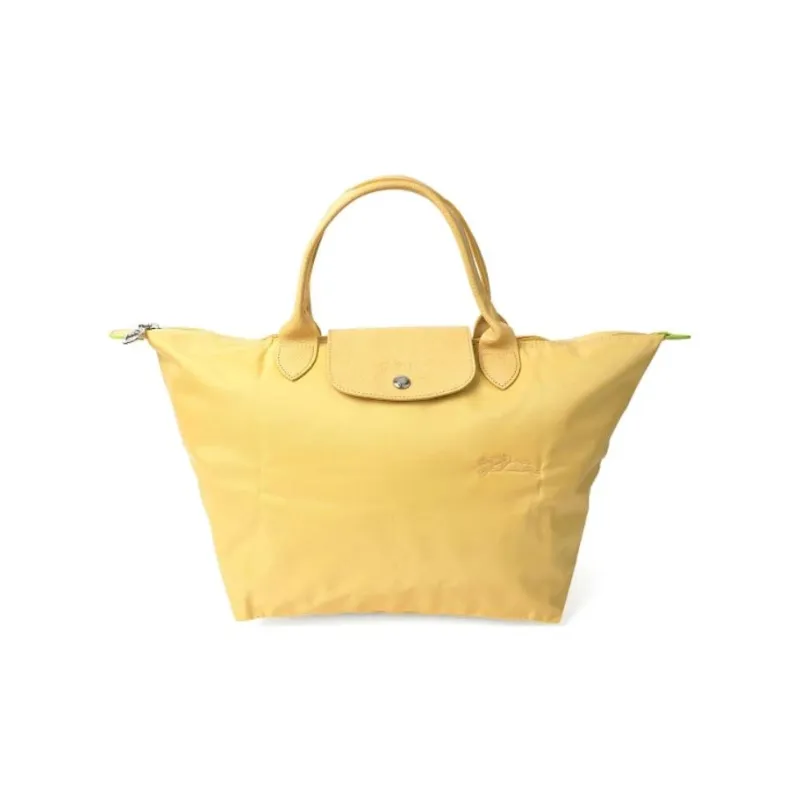LONGCHAMP Le Pliage Recycled Polyamide Canvas Canvas Bag Dumpling Bag Handbags Medium Size Women's Yellow-1