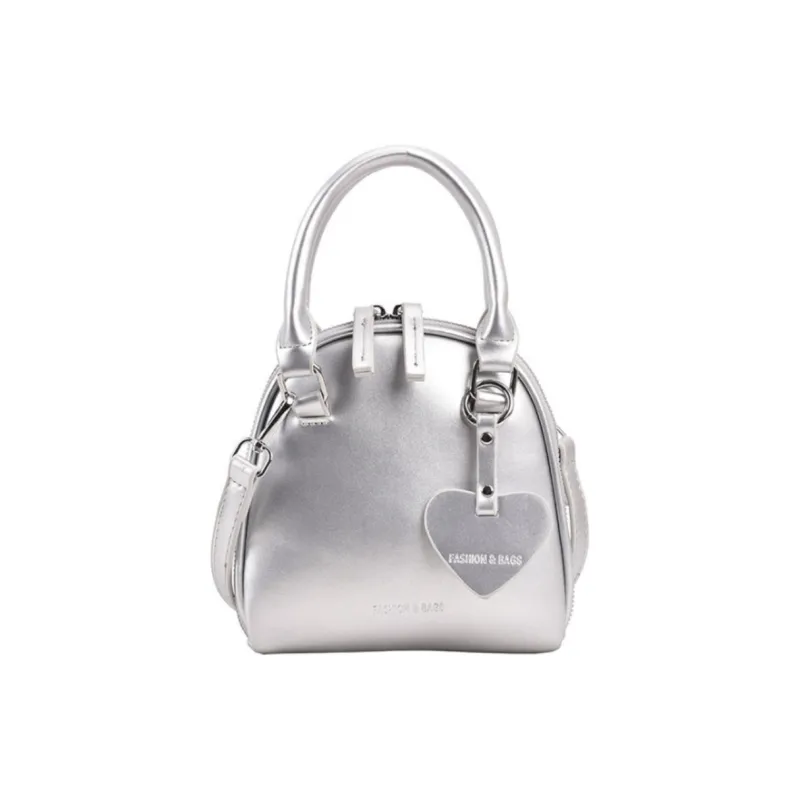 DALO Pu One Shoulder Handbag, Crossbody Bag Women's Silver/Black/Pink-3