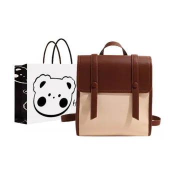 NX DOUGHNUT PU Backpack Women's Black/Ecru/Dark Brown