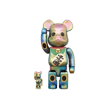 BE@RBRICK Maneki Neko Black Transparent Plating