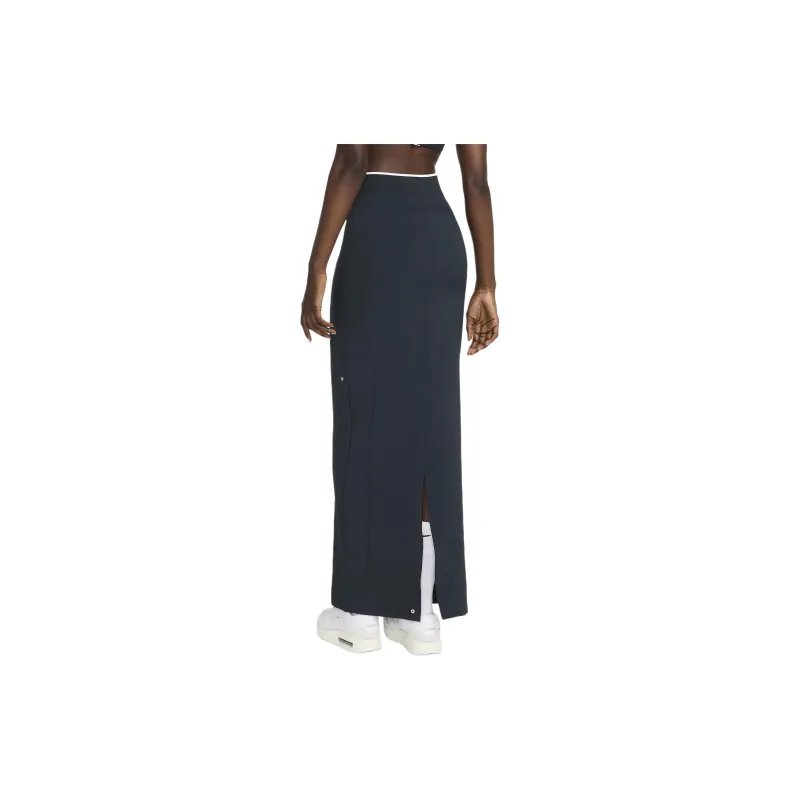 Nike x Jacquemus Casual Long Skirt Women's Pitch Black Obsidian/White-1