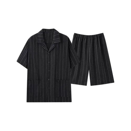 CAIHENGTONG Pajama Set Men's Magic Black