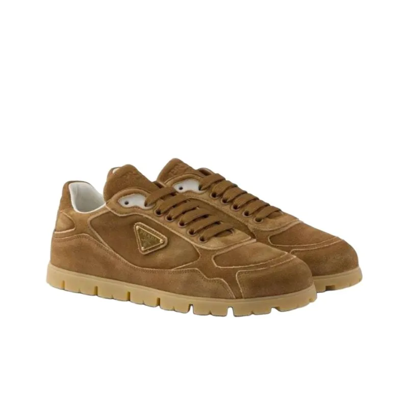 PRADA Low Top Casual Shoes Women's Brown-2