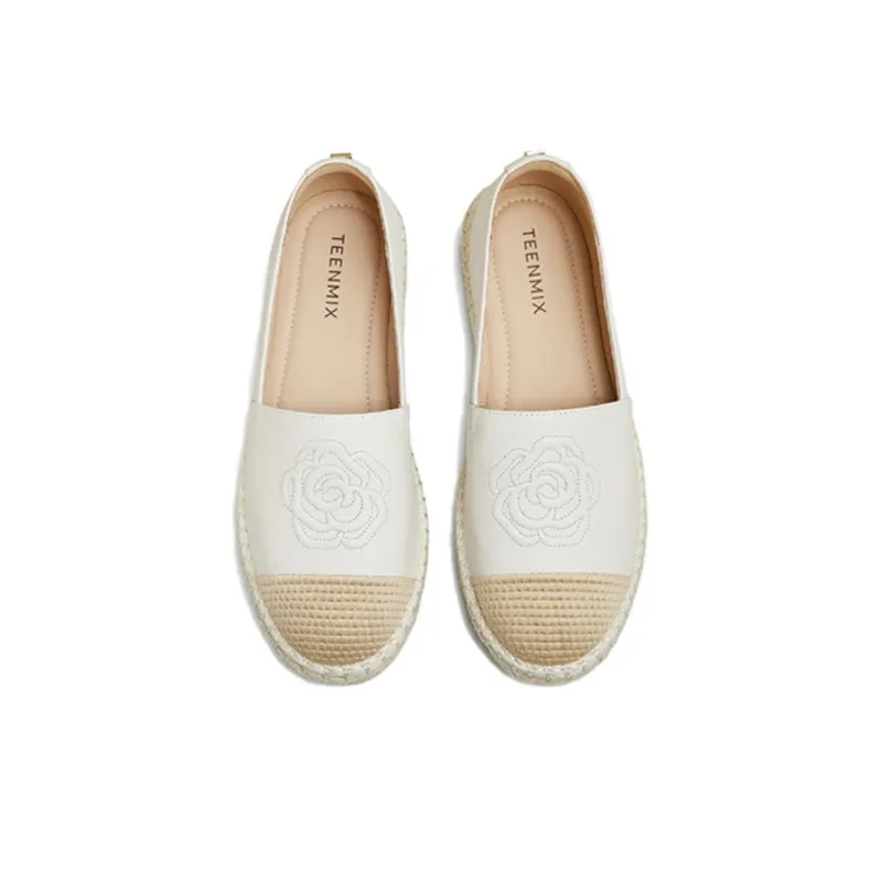Teenmix Espadrilles Women's Ecru/Silver/Brown-2