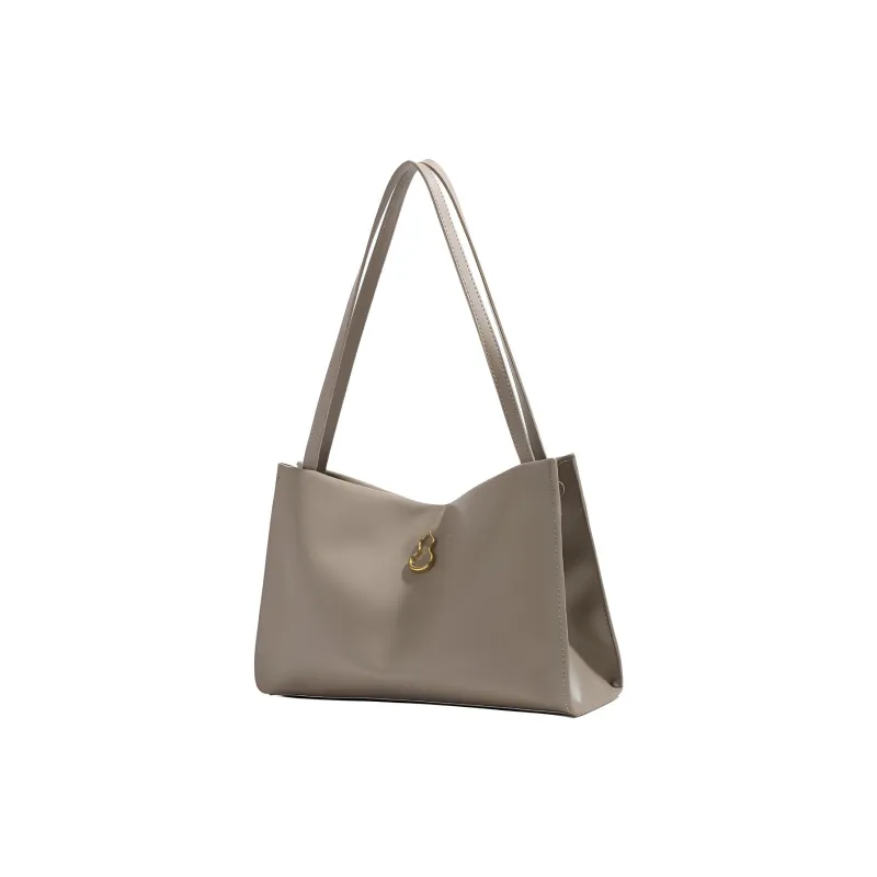 H YXIANG PU Tote Handbag, Shoulder Bag Regular Women's Black/Beige-6