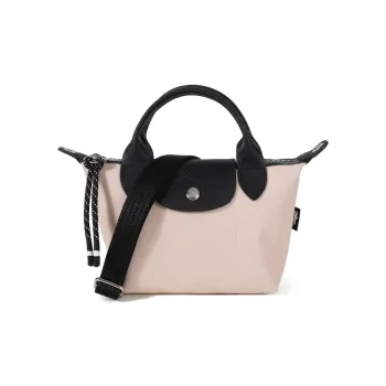 LONGCHAMP Le Pliage Energy Recycled Canvas Dumpling Bag One Shoulder Handbag Mini Women's Nude