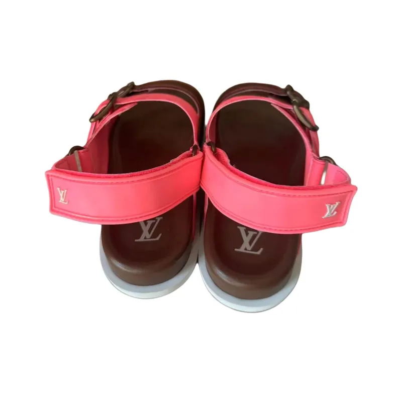 LOUIS VUITTON Trainer One Strap Sandals Men's Pink Brown-3