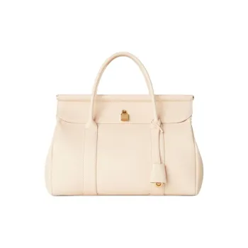 Loro Piana Cow Leather Handbag Women's Cream Honey & Sun Gold