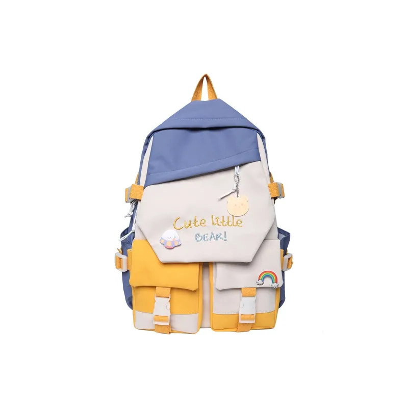 Venerable Brahma Nylon Backpack Women's White/Black/Pink/Blue-11