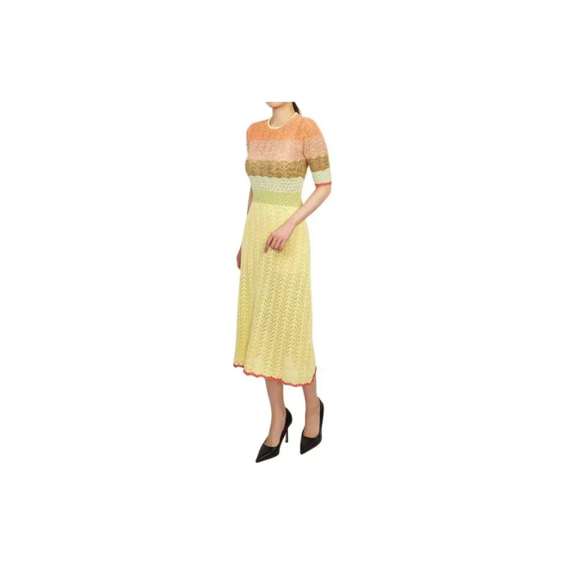 Vanessa Bruno Short Sleeved Dresses Women's Yellow-3