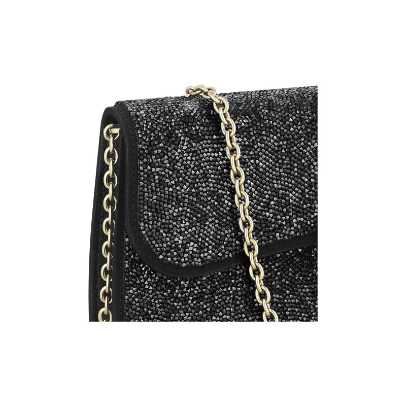 CARTIER Panthère De Cartier Non Woven Fabric Shoulder Bag, Crossbody Bag Mini Women's Black-5