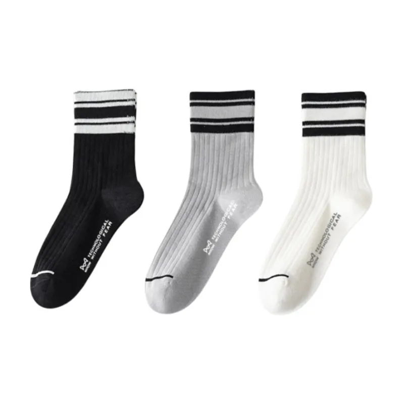 MIIOW Mid Calf Socks Unisex 3 Pack-5