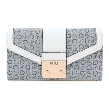 GUESS Polyvinyl Chloride Clutches Wallets Women's Light Blue