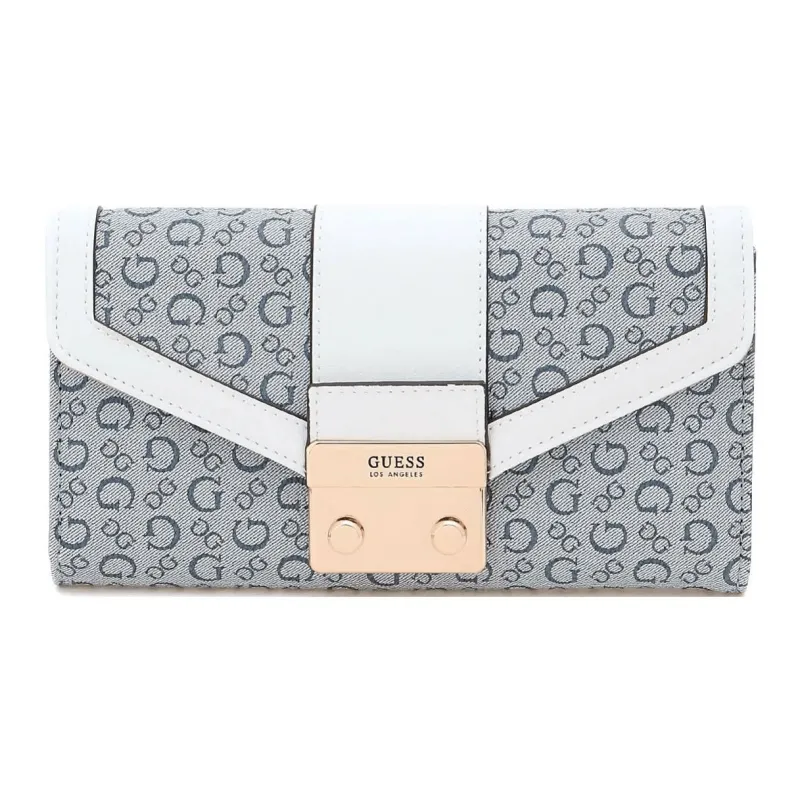 GUESS Polyvinyl Chloride Clutches Wallets Women's Light Blue-0