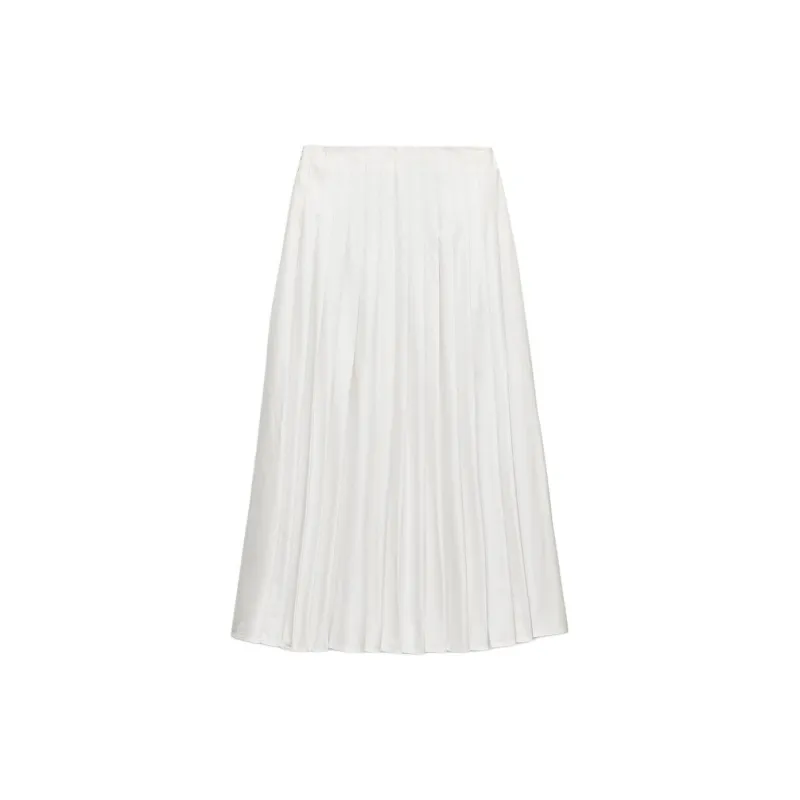 ZARA ZW Series Casual Long Skirts Women's White-1